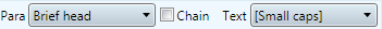 text style toolbar